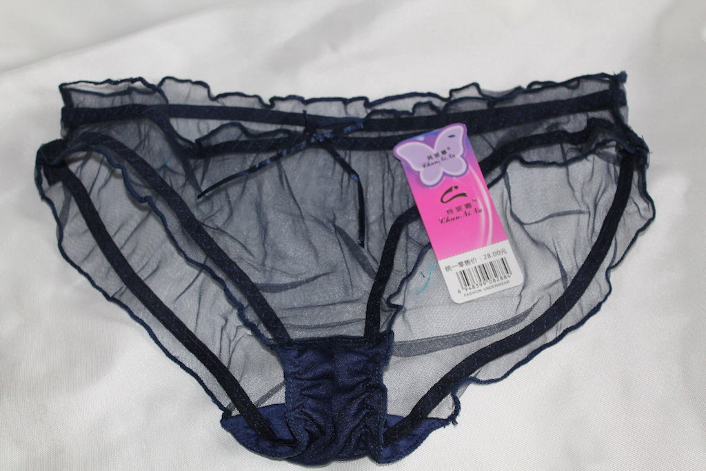 Ladies Sheer Mesh Transparent Net Sexy Knickers Panties Briefs Elasticated 8-12