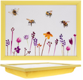 Leonardo Busy Bees Wipeable Lap Tray Yellow Beanbag Base 43 x 33 x 6cm Laptray