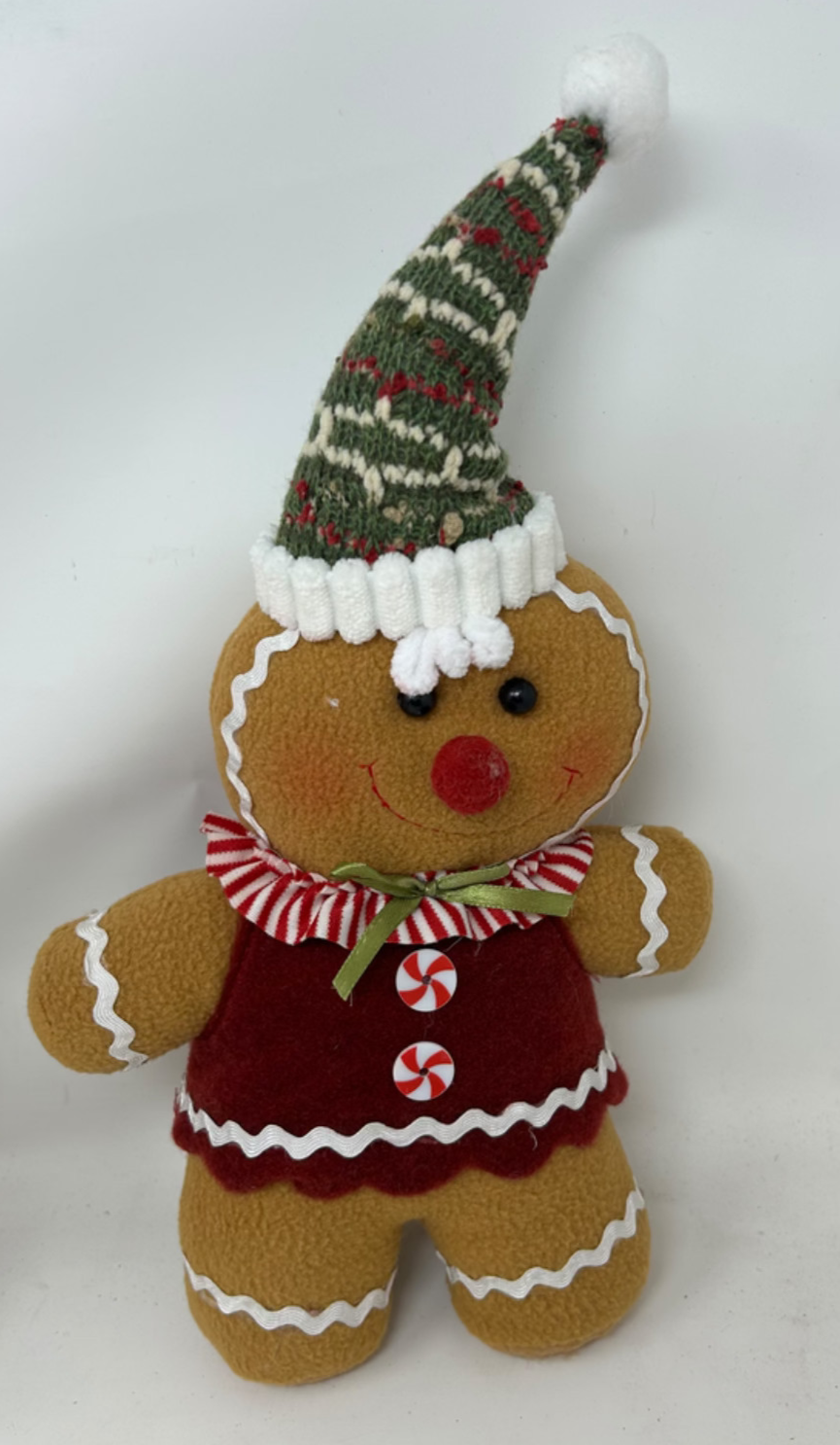 Choice 2 Designs Male or Female Gingerbread People with Weighted Feet SoftPlush