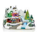 Choice of 3 LED Light Animated Village Christmas Carousel 23cm Wide 3 Turntables