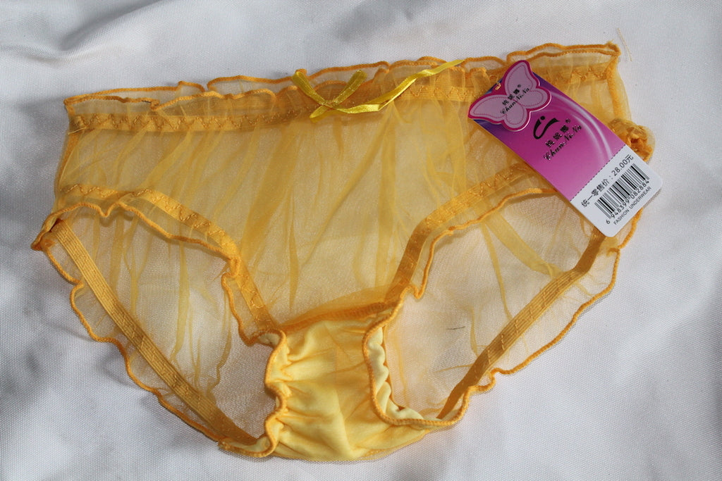 Ladies Sheer Mesh Transparent Net Sexy Knickers Panties Briefs Elasticated 8-12