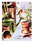 Choice of 3 Designs LED Light Up Snowy Christmas Picture Canvas Robin 40x30cm