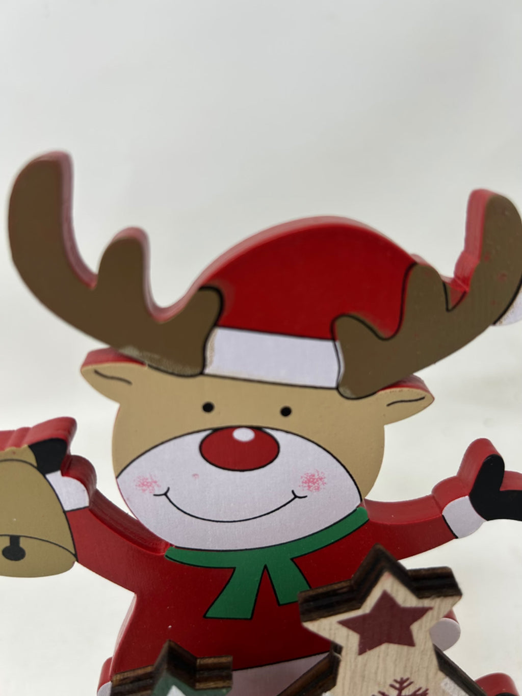 Choice of 2 Designs Santa or Rudolph 17cm Tall Wooden Advent Calendar Countdown
