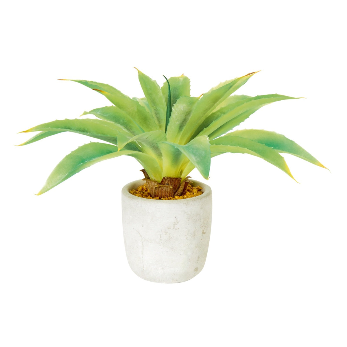 Artificial Cactus Succulent Plant in a Stone Ceramic Pot 26cm Tall Child Safe