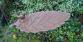 Core-Ten Rusty Leaf Design Bird Bath Feeder on a Long Stake Garden Ornament 85cm