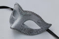 LADIES WHITE & SILVER GLITTER VENETIAN MASQUERADE PARTY WEDDING BALL EYE MASK