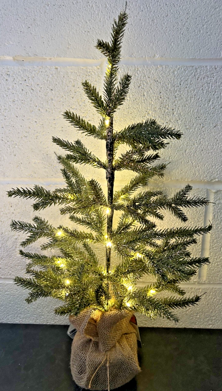 60cm Artificial 40 LED Light Up Sparkly Fir Christmas Tree Table Top Decoration