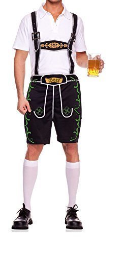 Mens Octoberfest Beer Festival Lederhosen Costume Oktoberfest L/XL 6' Tall