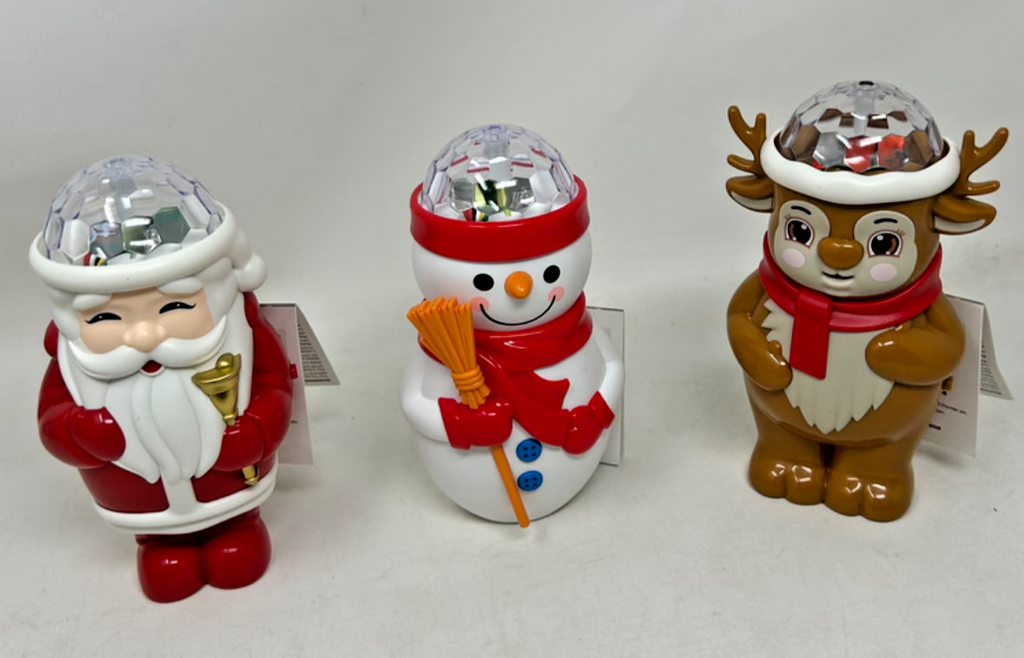 Choice of 3 Musical Projectors Santa Reindeer or Snowman Plays Jingle Bells