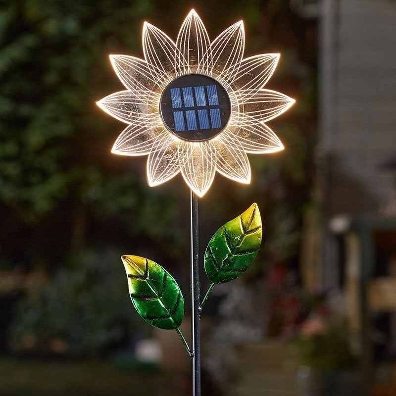 BloomLine Flower Solar Powered Stakes Choice Of 3 Stunning Designs Garden Lights