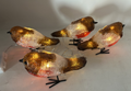 Christmas LED Light Up 4 Acrylic Robins Decoration 16cm Timer Indoor Outdoor