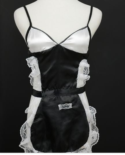Ladies Sexy Lingerie French Maid 3 Pce Outfit Hostess Beer Wench Allo Allo 8-12