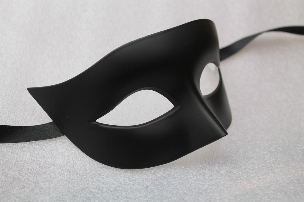 MATT BLACK QUALITY MENS OR LADIES MIDNIGHT VENETIAN MASQUERADE PARTY EYE MASK