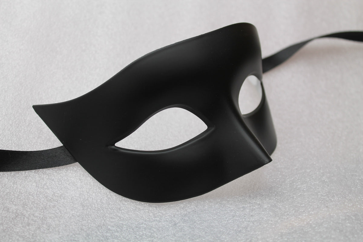 MATT BLACK QUALITY MENS OR LADIES MIDNIGHT VENETIAN MASQUERADE PARTY EYE MASK