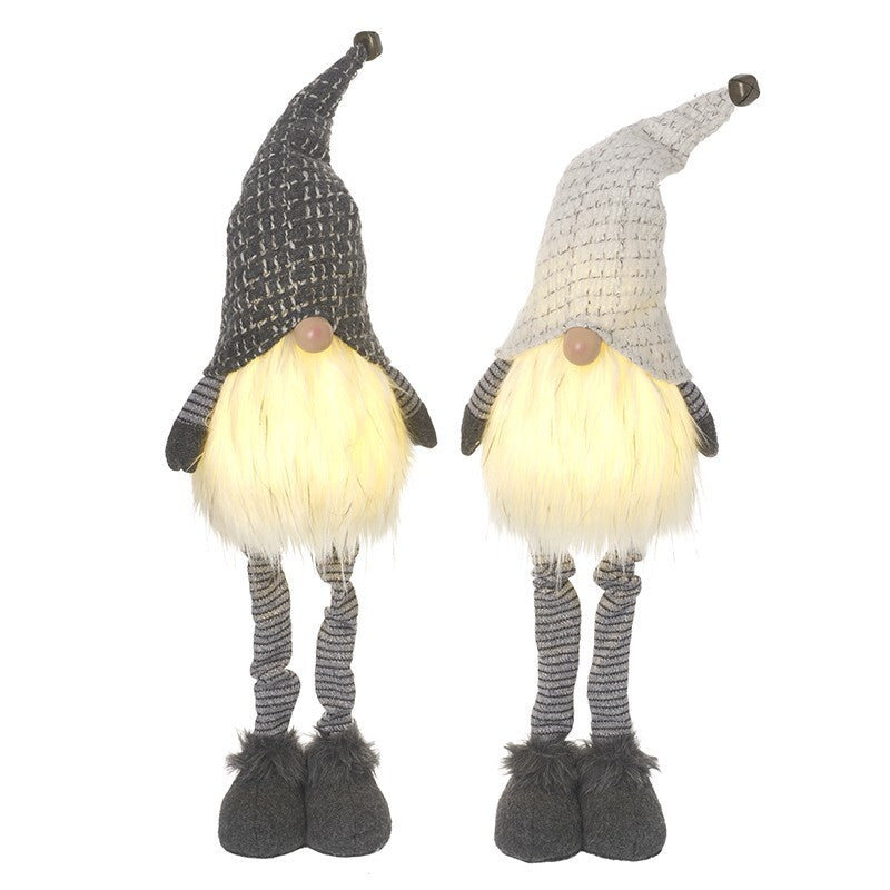 Large Choice of 2 Cute Christmas Freestanding LED Light Up Santa Gonk 66cmTall