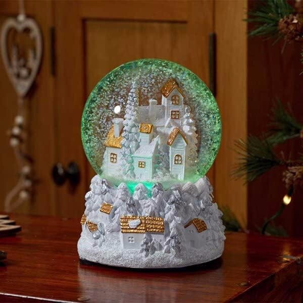 Musical Christmas Village Snow Globe