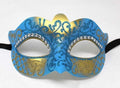 LADIES TURQUOISE & GOLD CRYSTAL JEWELLED VENETIAN MASQUERADE CARNIVAL PARTY MASK