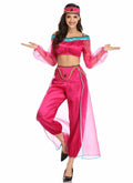 3 PIECE BELLY DANCER BOLLYWOOD JASMINE GENIE ARABIAN PRINCESS COSTUME SIZE 10