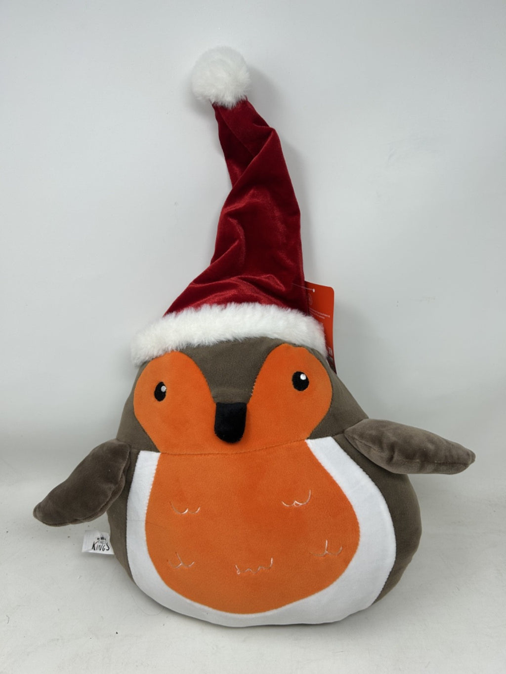 Super Soft Christmas Cuddly Plush Squeezy Robin Freestanding 48cm Tall with Hat