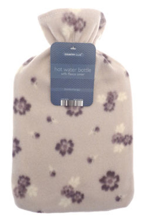 Choice 3 Designs Funky Snuggly Hot Water Bottle with Soft Fleece Appliqué Cover