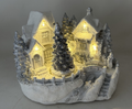LED Light up Animated Christmas Winter White Village Revolving Tree 15cm Tall