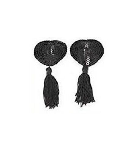 Black Sex Product Toys Lingerie Sequin & Tassels Breast Nipple Cover