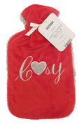 Funky Snuggly Hot Water Bottle with Soft Sherpa Appliqué Cover - Cosy