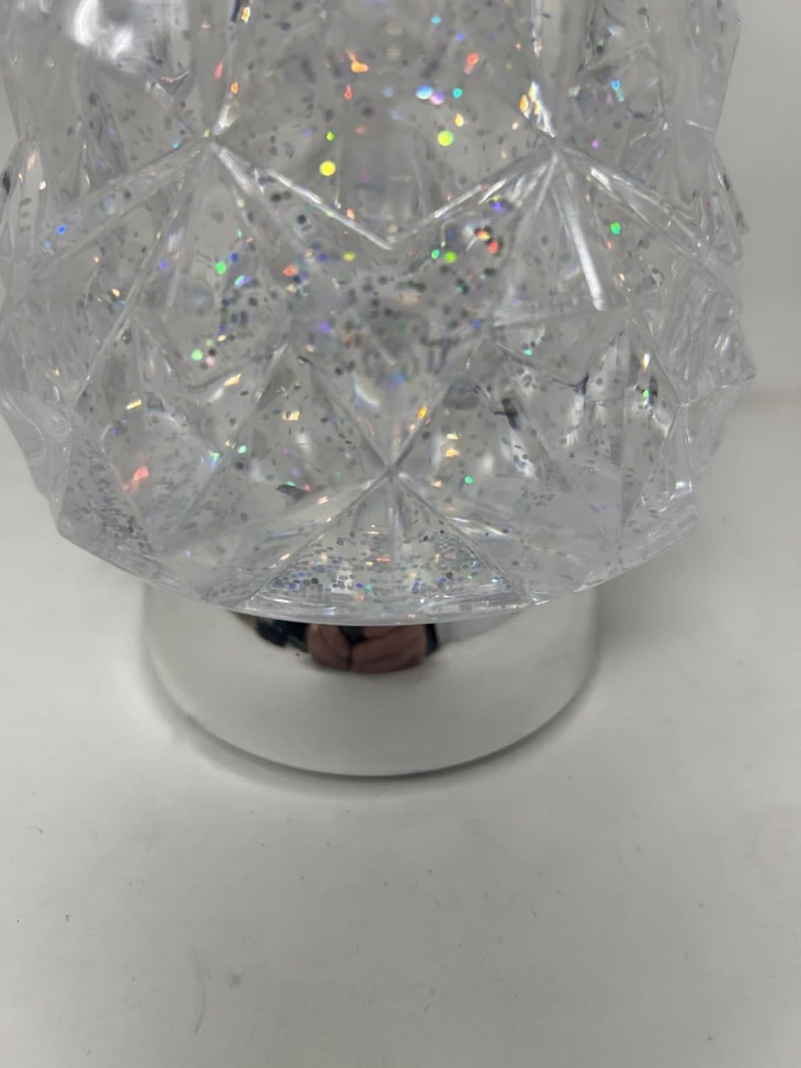 Christmas Tree Twirl LED Light Up Water Spinner Lantern Auto Glitter Snow 30cm