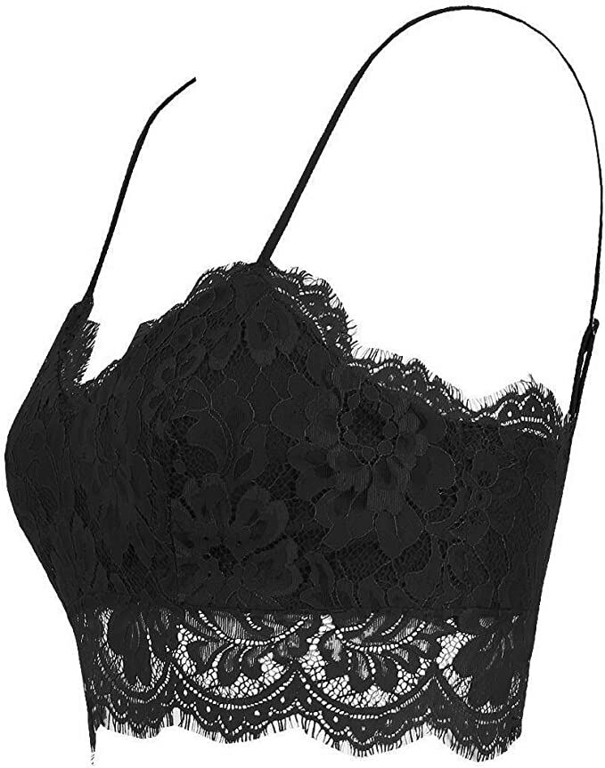 Choice 3 Colours Summer Beach Crop/Cropped Vest Top Eyelash Scalloped Lace 10-12