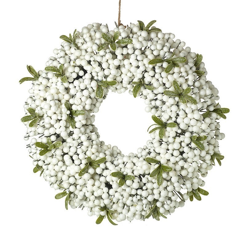 Large 50cm Diameter Festive Christmas Mistletoe Decorative Wreath Hessian Hanger
