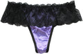 Choice of 4 Colours Beautiful Ladies Panties Briefs Thong Satin & Deep Lace 8-10