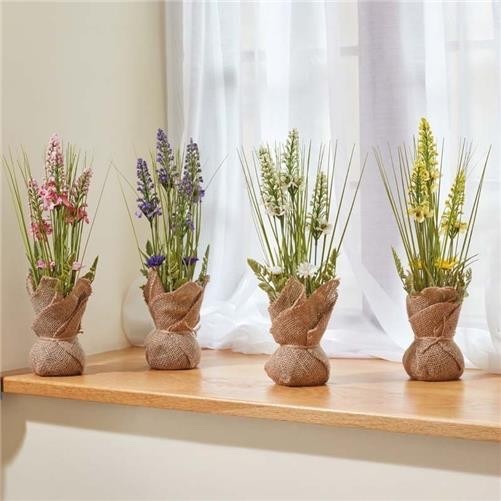 Lupinette Faux Artificial Bouquet Flower Home Decor Arrangement Choice 4 Colours