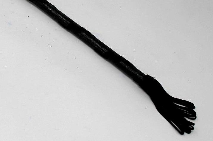 STUNNING BLACK Venetian Masquerade Ball Face Mask on A HAND HELD  STICK  MASK