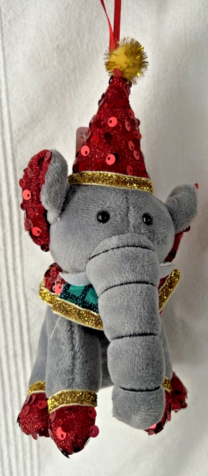 Hanging Pendant Tree Christmas Plush Sitting Circus Hefferlump Elephant 18cm