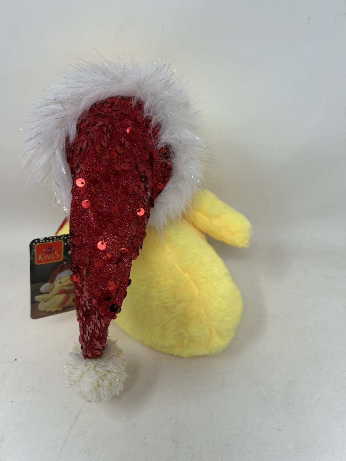 Super Soft Christmas Cuddly Plush Sparkle Duck Freestanding 20cm Tall Sequin Hat
