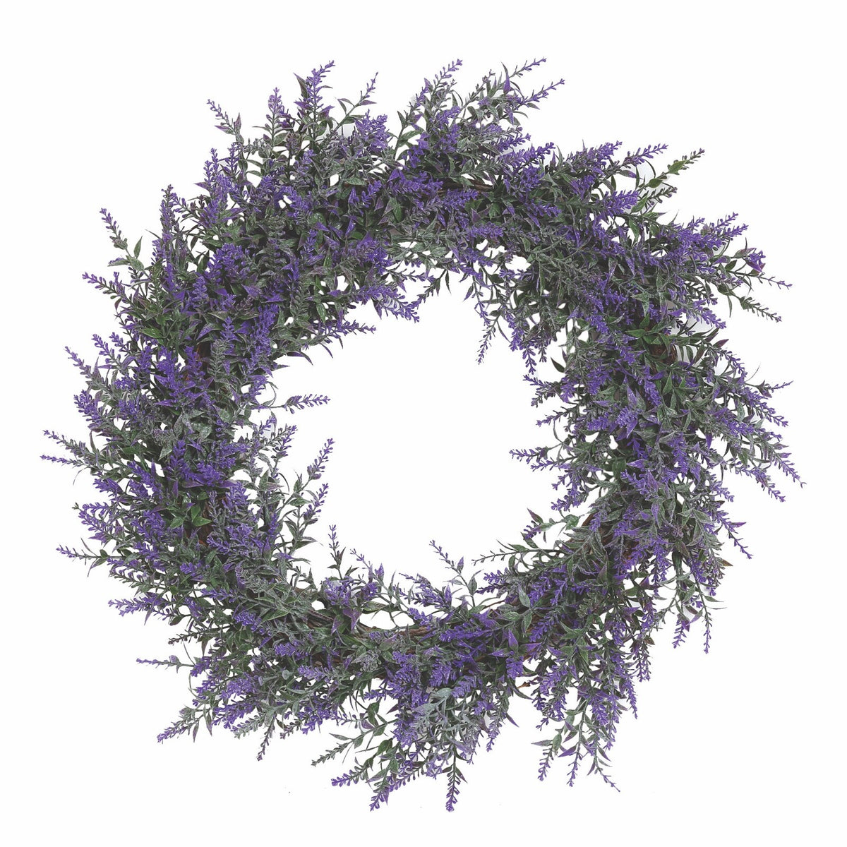 Large Realistic Artificial Floral Arrangement Lavender Herb Wreath 50cm Diameter