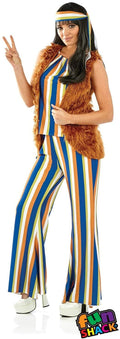 Fun Shack Ladies 60s Hippie Singer Complete 1960s Costume/Outfit Size 16-18