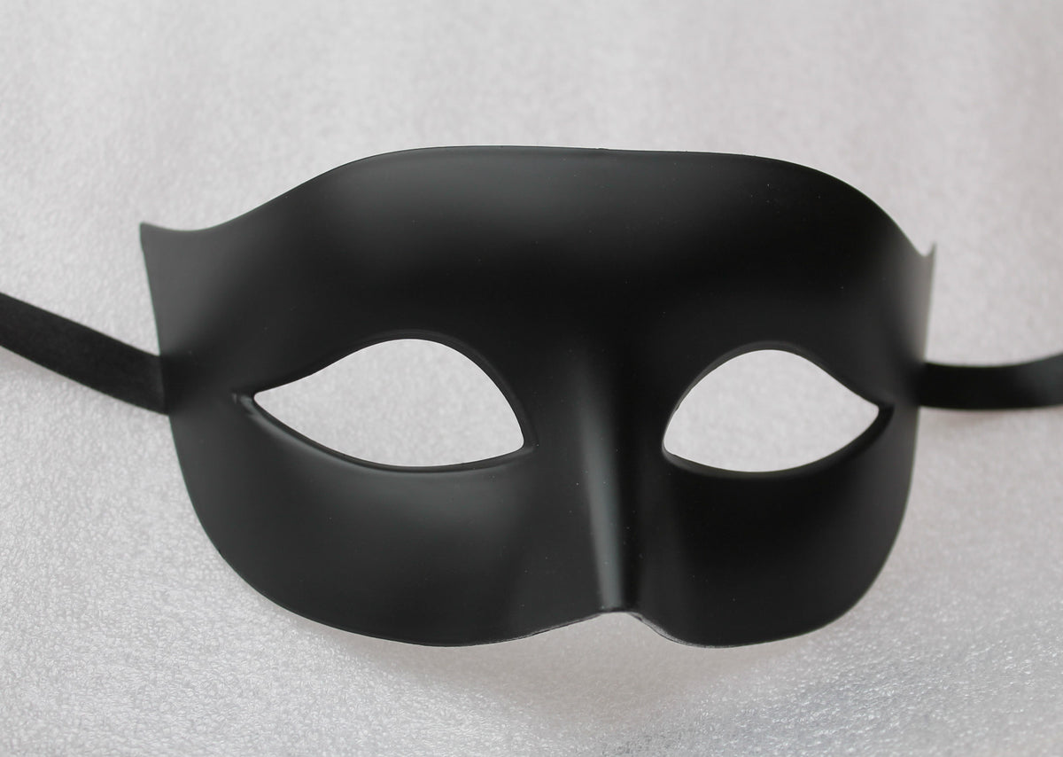 MATT BLACK QUALITY MENS OR LADIES MIDNIGHT VENETIAN MASQUERADE PARTY EYE MASK