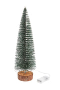 30cm Tall Artificial In-Lit LED Frosted Fir Christmas Tree Table Top Decoration