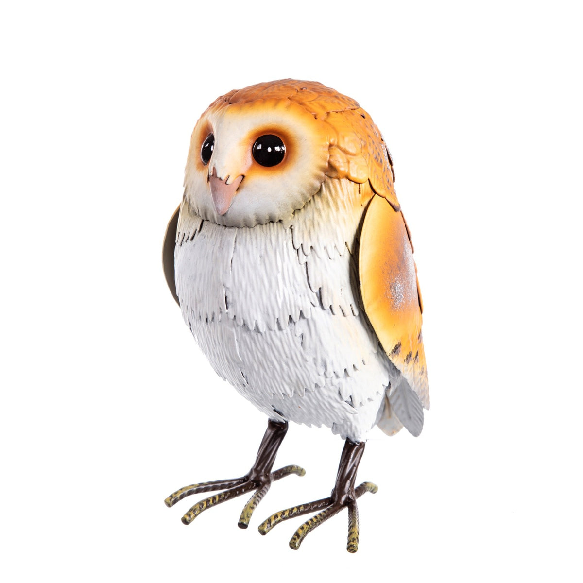 Metal Owl Garden Ornament Figurine Approx 21cm High Freestanding Outdoor Indoor