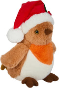 Cute Very Soft Cuddly Sitting Robbie the Robin Plush Fabric Weighted Base 28cm