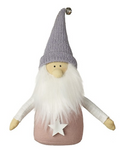Choice of 2 Cute Freestanding Santa Gonk Ornament Figurine with Bell Weight Base