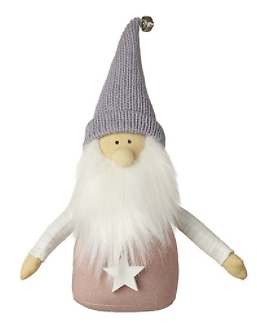Choice of 2 Cute Freestanding Santa Gonk Ornament Figurine with Bell Weight Base