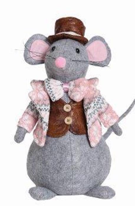 Choice of 2 Cute Freestanding Mouse Ornament Figurine Door Stops 28cm Tall