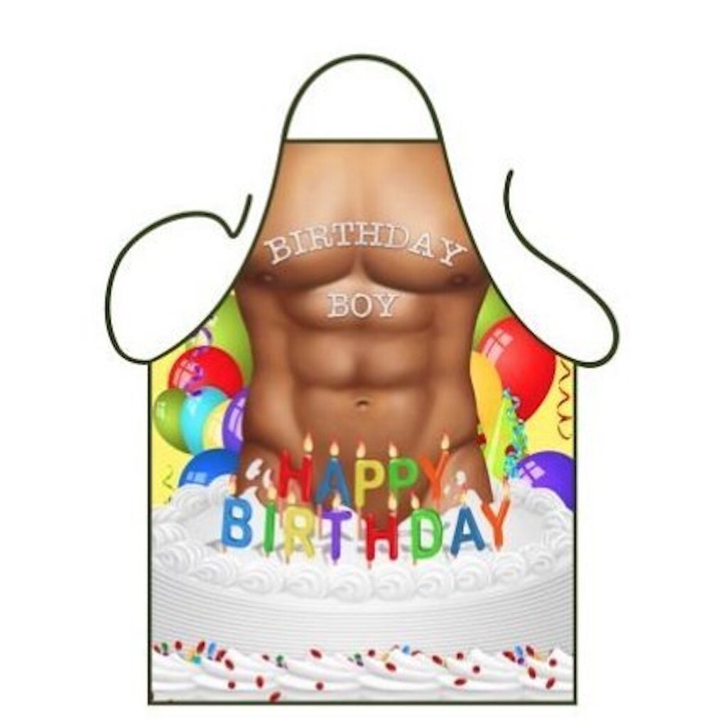 MENS NOVELTY SEXY HAPPY BIRTHDAY APRON 76cm x 56cm Fun Cheeky Gift Idea