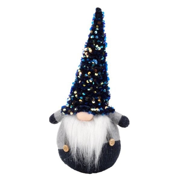 Christmas Freestanding GlamJonk Gonk Nordic Gnome with Sparkling Hat 30cm Tall