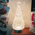Christmas Tree Twirl LED Light Up Water Spinner Lantern Auto Glitter Snow 30cm