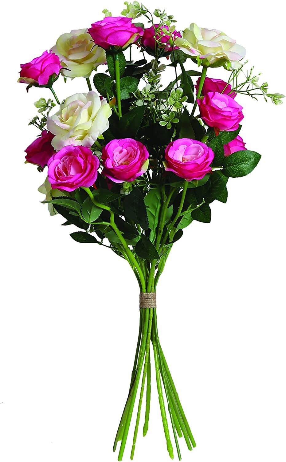 Artificial Hand Tied Floral Bouquet 60cm Tall Multicoloured Rose Flowers Bundle