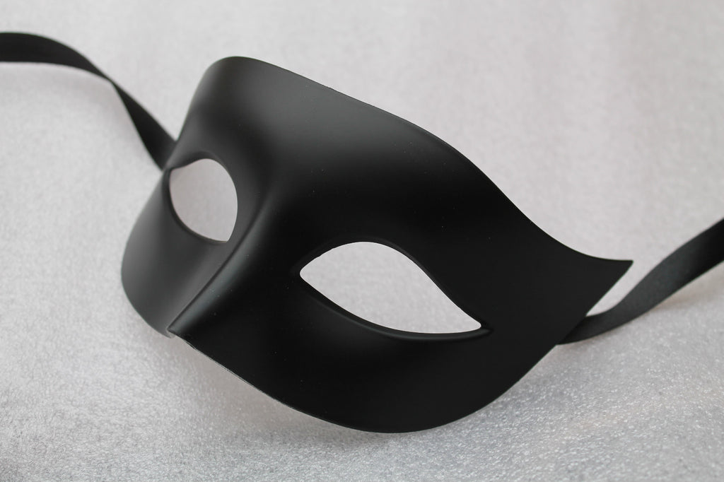 MATT BLACK QUALITY MENS OR LADIES MIDNIGHT VENETIAN MASQUERADE PARTY EYE MASK