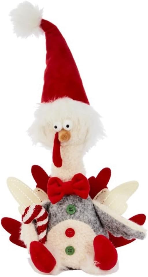 Christmas Sitting Giblet George Turkey with Hat Weighted Base Approx 36cm Tall